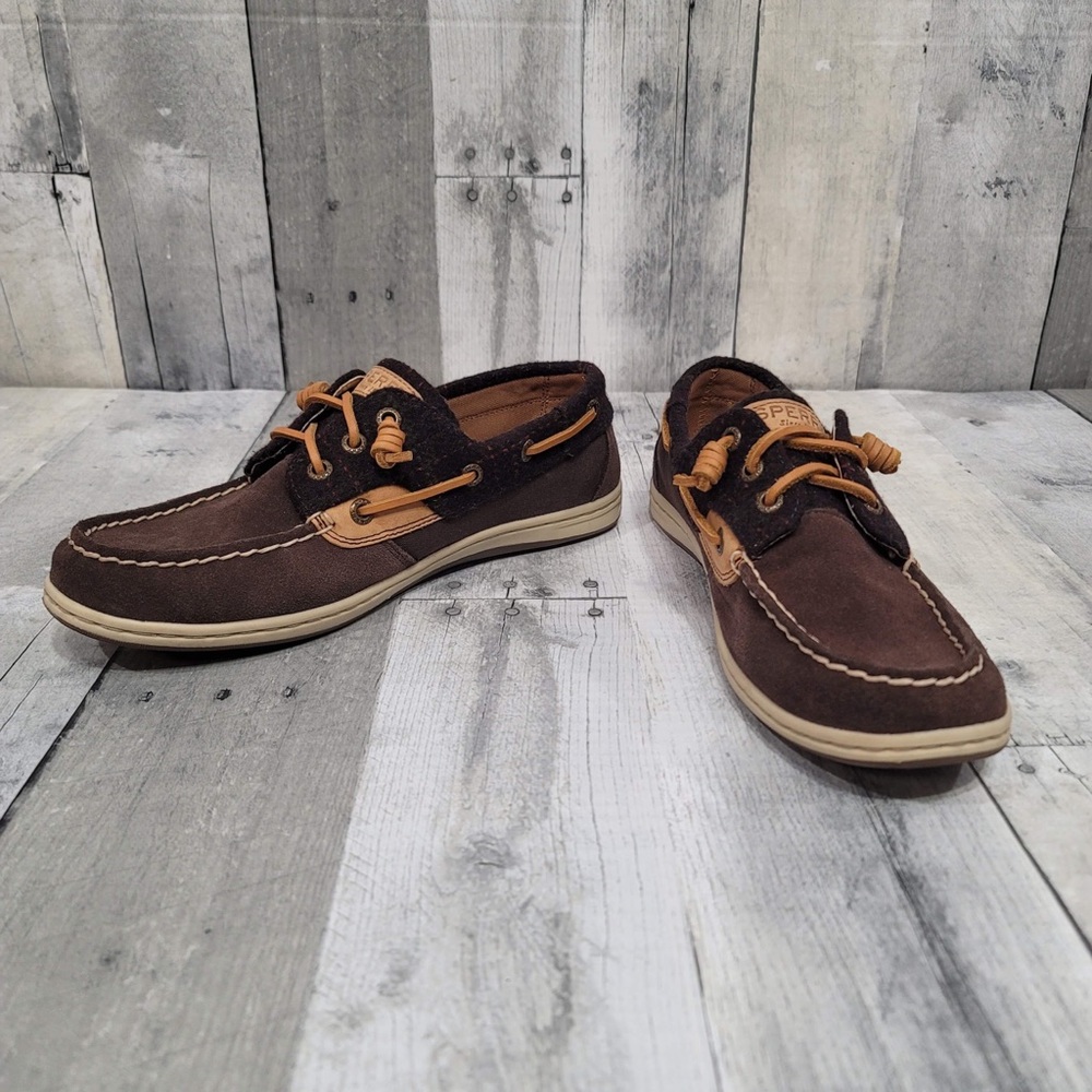Sperry Songfish Suede & Wool Loafers Sz 8